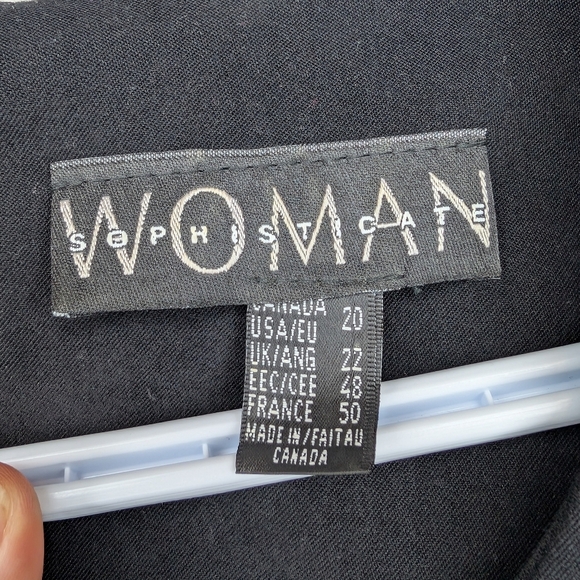 Vintage Women Sophisticate Plus Size 20 Women's Layered Black Leopard Dress - Picture 3 of 10